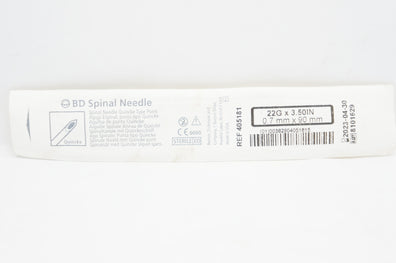 BD 405181 Spinal Ndle Quincke Type Point 22G x 3.50inch (x)